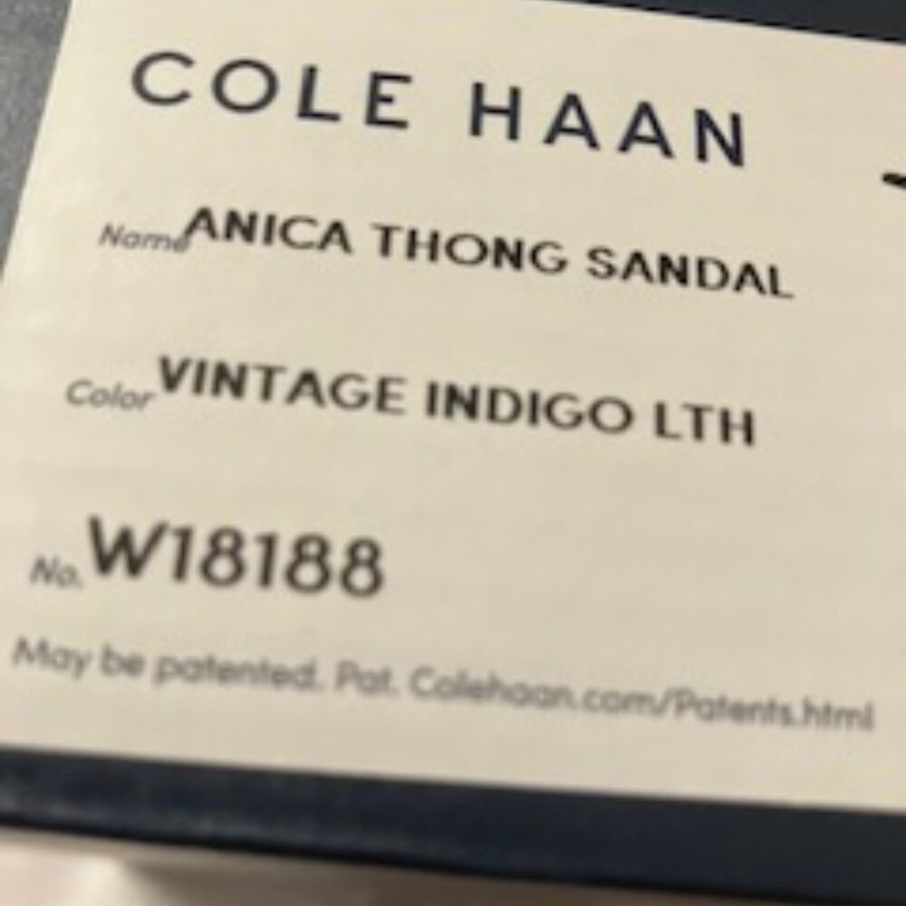 Cole Haan Anica Thong Sandal, vintage indigo LTH, 7.5B - Picture 6 of 10